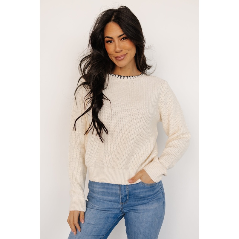Alyssa Knit Sweater | Cream|XS|S|M|L|XL
