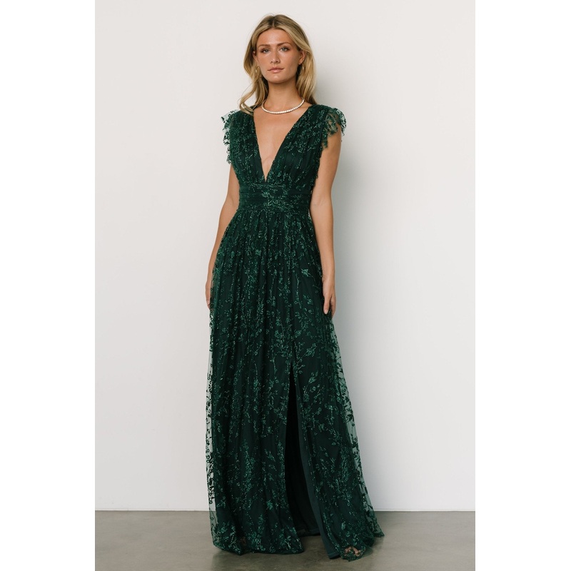 Arlene Shimmer Gown | Emerald|S|M|L|XL|1XL|2XL