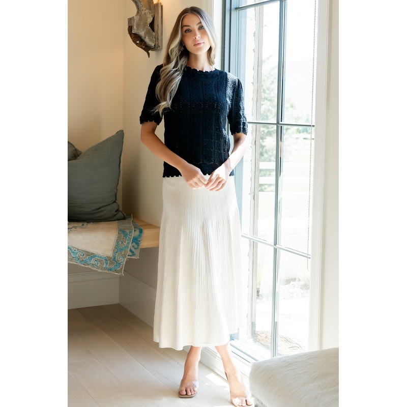 Carynn Knit Midi Skirt | Natural