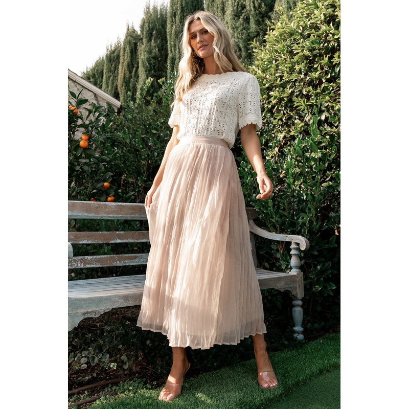 Cyra Midi Skirt | Natural|XS|S|M|L|XL|1XL|2XL|3XL