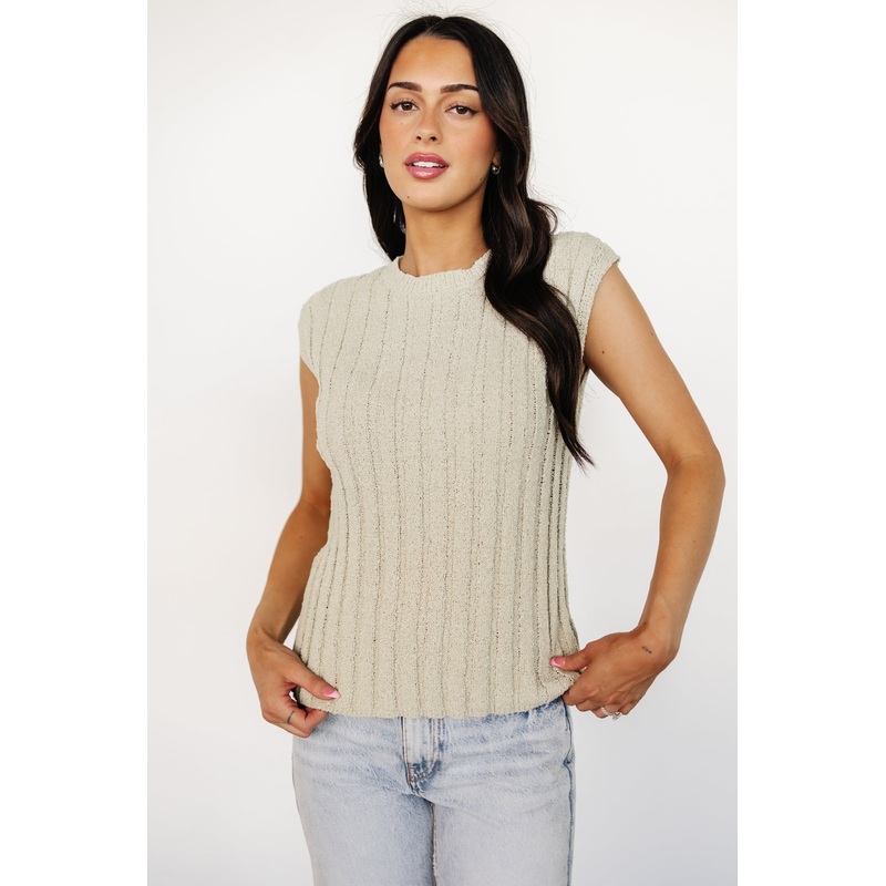Dava Ribbed Top | Sage|XS|S|M|L|XL|1XL|2XL|3XL