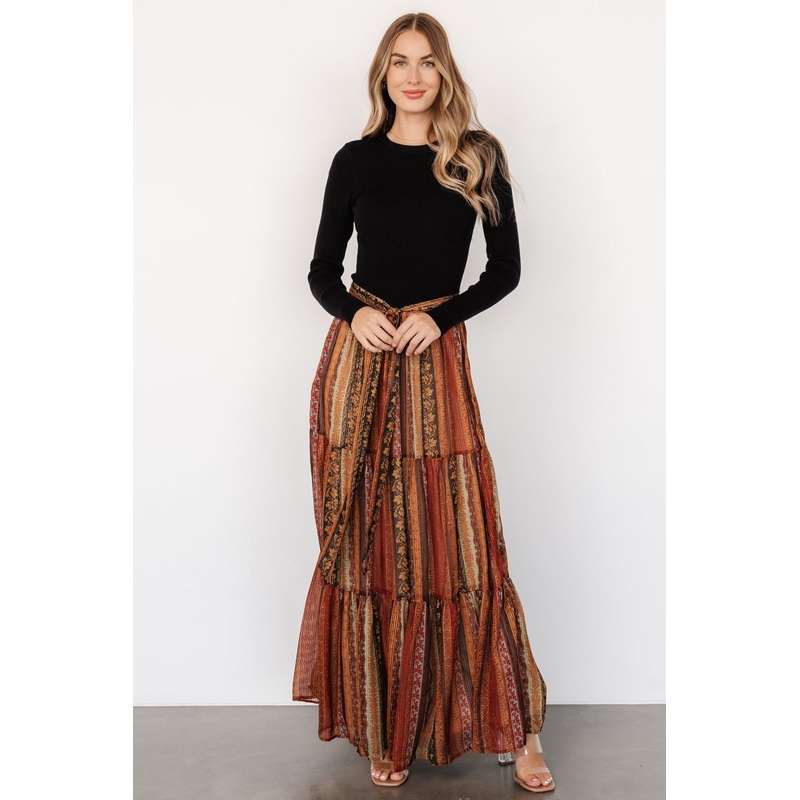 Emryn Sweater Dress | Black + Multi Print