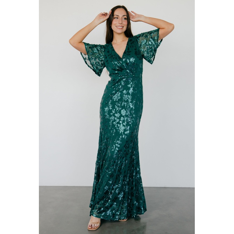 Esme Sequin Dress | Emerald|XS|S|M|L|XL
