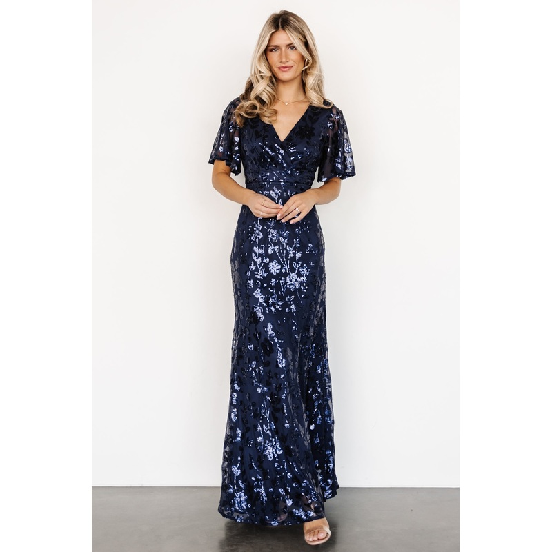 Esme Sequin Dress | Navy|XS|S|M|L|XL