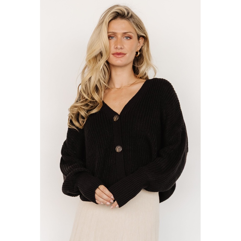 Gracie Knit Cardigan | Black|S|M|L|XL