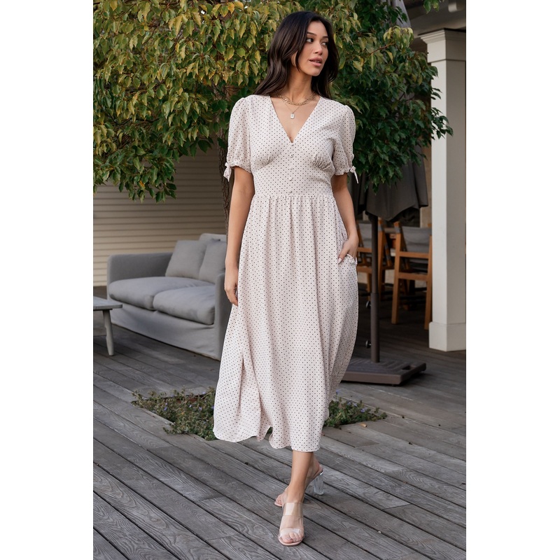 Millar Midi Dress | Natural + Black