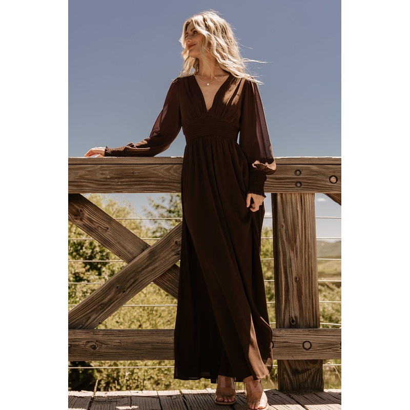Olivia Maxi Dress | Dark Brown