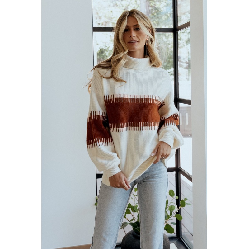 Antonov Turtle Neck Sweater | Cream + Spice