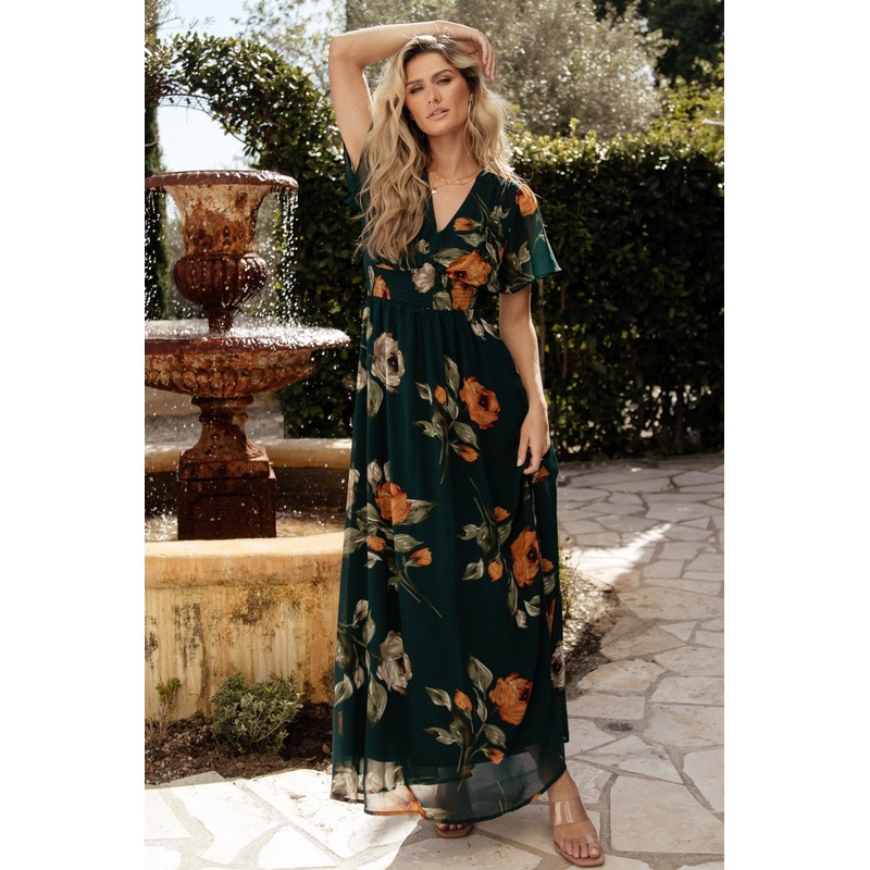 Birdie Maxi Dress | Deep Topaz Floral