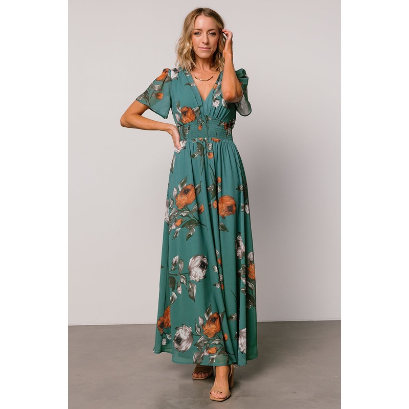 Birdie Maxi Dress | Eucalyptus Floral