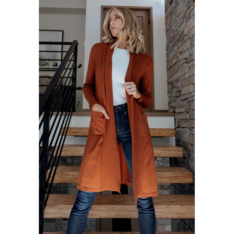 Central Park Cardigan | Rust|XS|S|M|L|XL|1XL|2XL|3XL