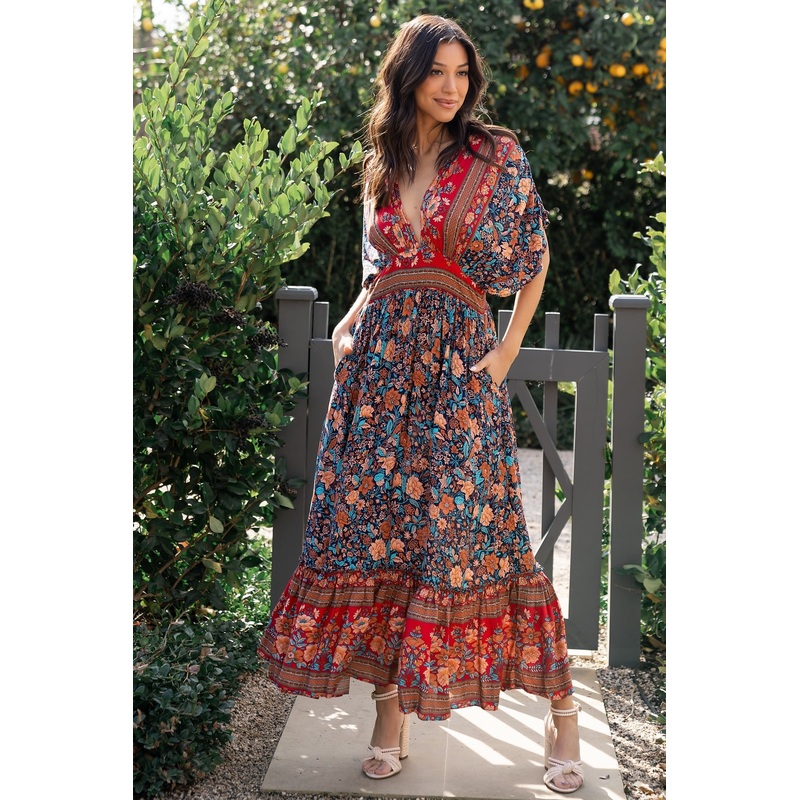 Leeanne Midi Dress | Navy Multi Floral