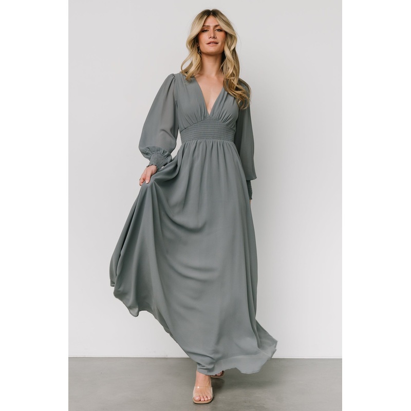 Olivia Maxi Dress | Dusty Blue