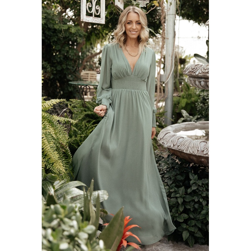 Olivia Maxi Dress | Eucalyptus