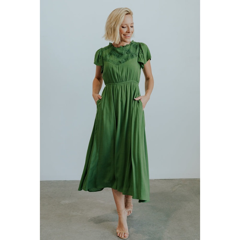 Prestyn Midi Dress | Green|S|M|L|XL