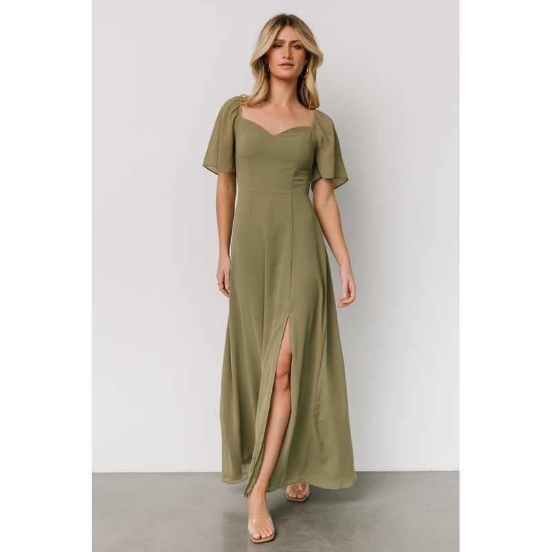 Sierra Sweetheart Maxi Dress | Dusty Olive
