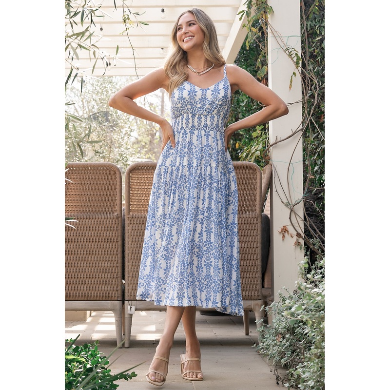 Thebes Tank Midi Dress | Blue Print