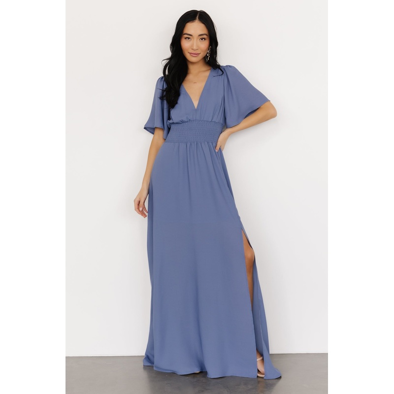 Verona Smocked Maxi Dress | Blue