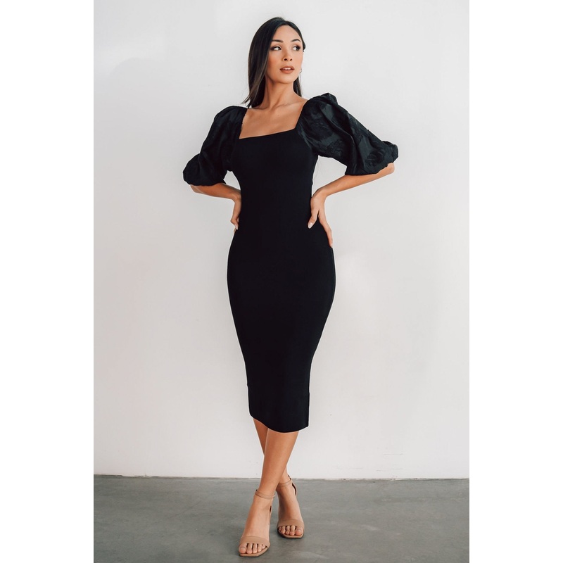 Weyland Bodycon Midi Dress | Black