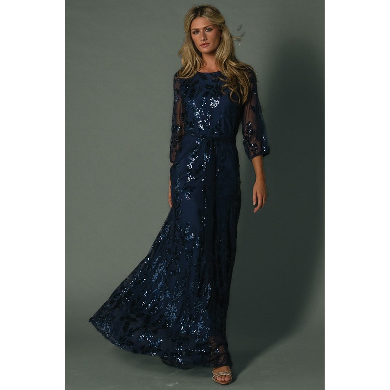 Destiny Sequin Maxi Dress | Navy