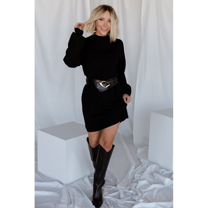 Jennings Sweater Dress | Black