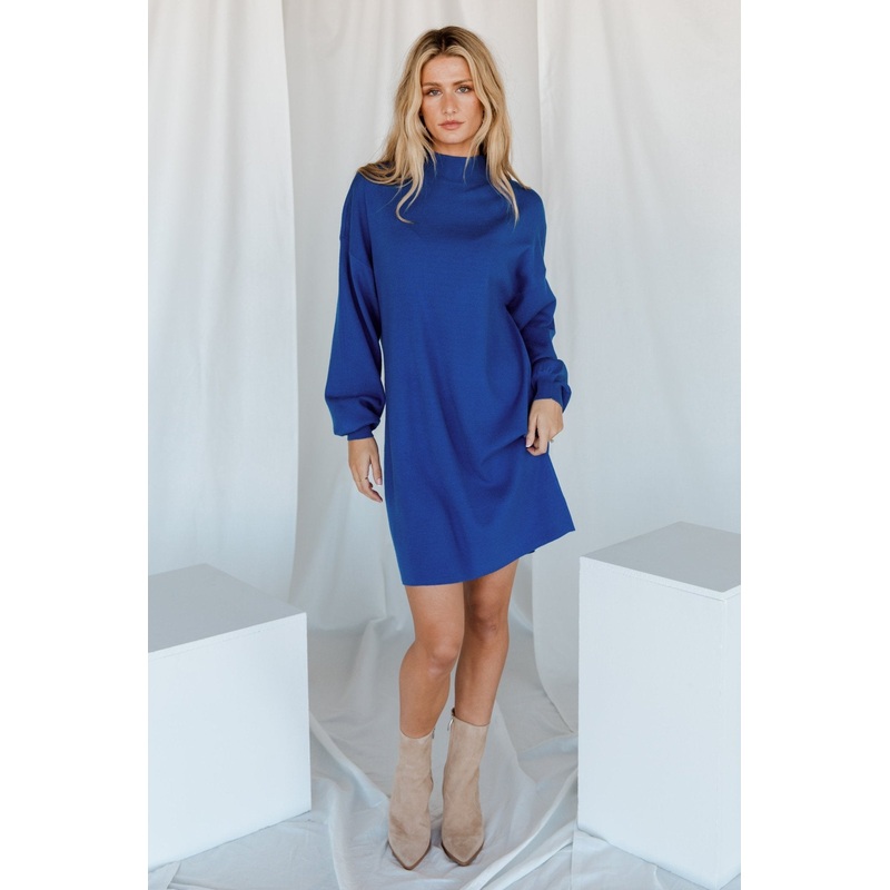 Jennings Sweater Dress | Cobalt Blue