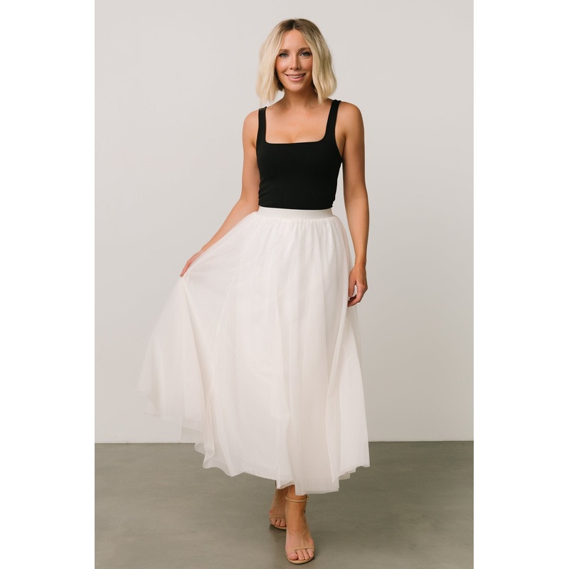 Mila Tulle Skirt | Cream|XS|S|M|L|XL