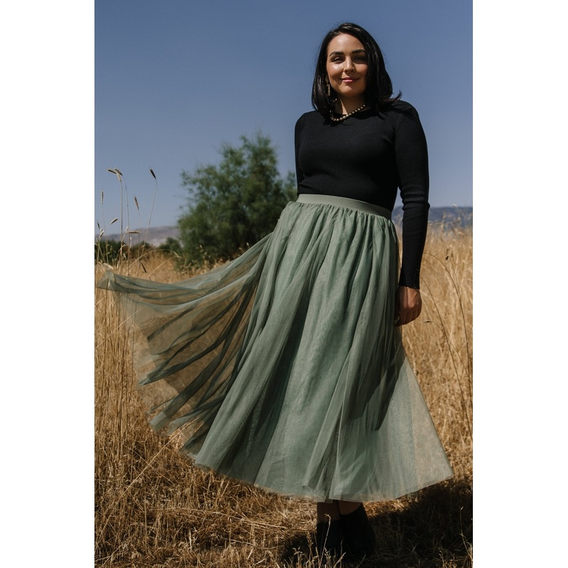 Mila Tulle Skirt | Dark Sage|XS|S|M|L|XL|1XL|2XL|3XL