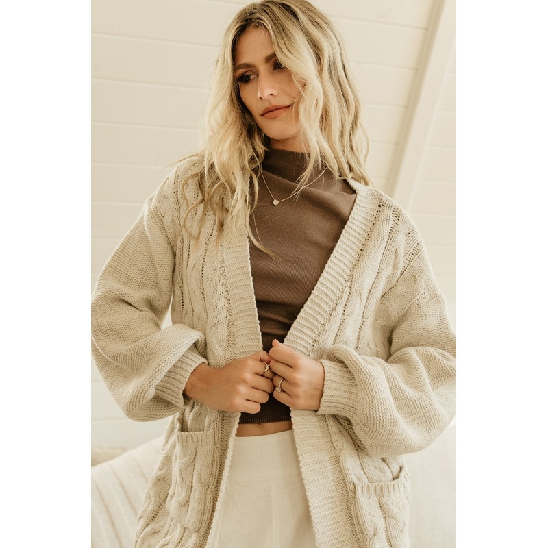 Spencer Chunky Knit Cardigan | Oatmeal