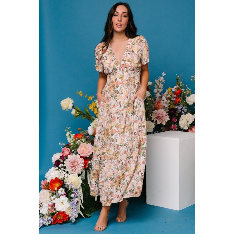 Cassie Short Sleeve Dress | Multi Floral