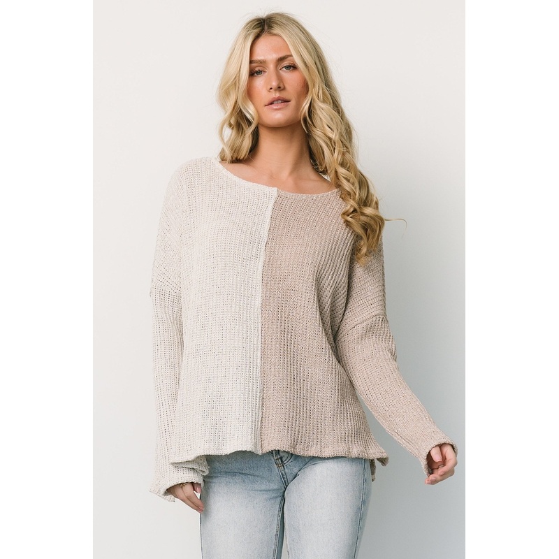 Castelo Knit Top | Natural + Sand