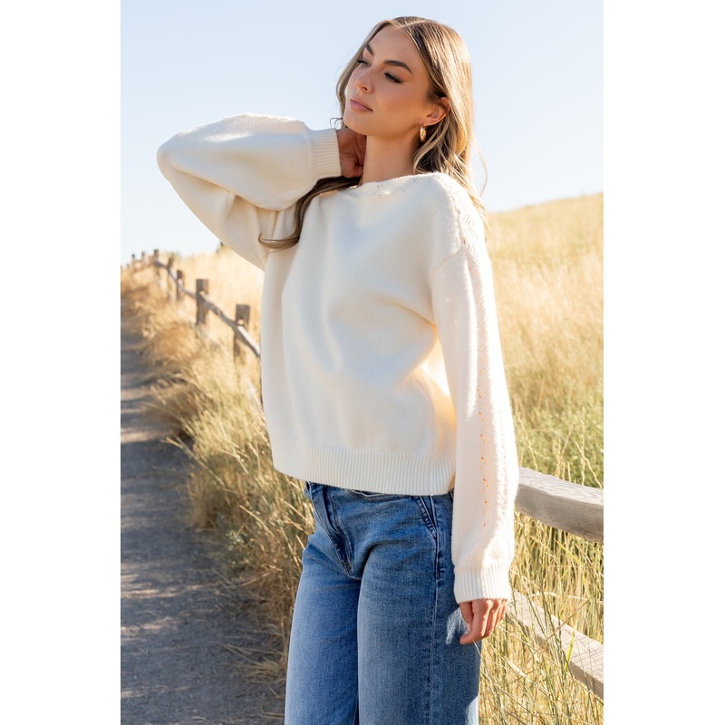 Lilja Knit Sweater | Cream|XS|S|M|L|XL|1XL|2XL|3XL