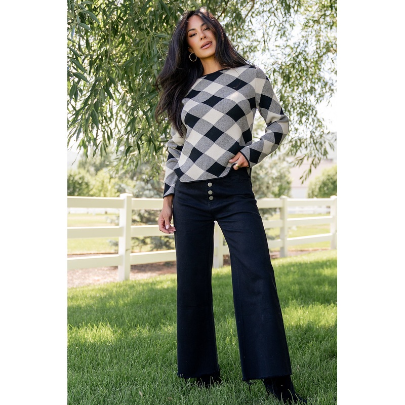 Linnea Sweater | Black + Natural