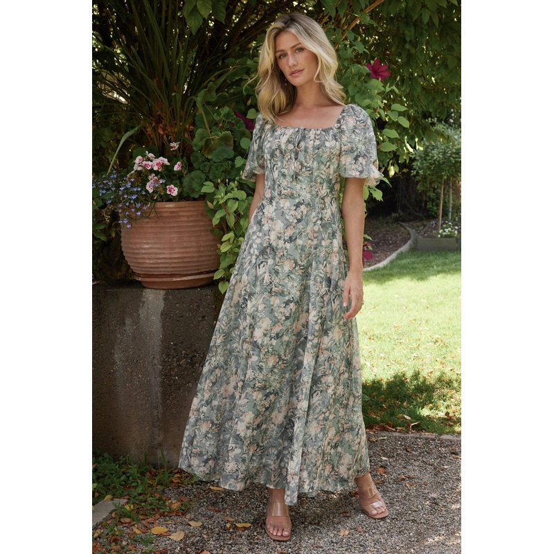 Raelynn Maxi Dress | Sage Floral