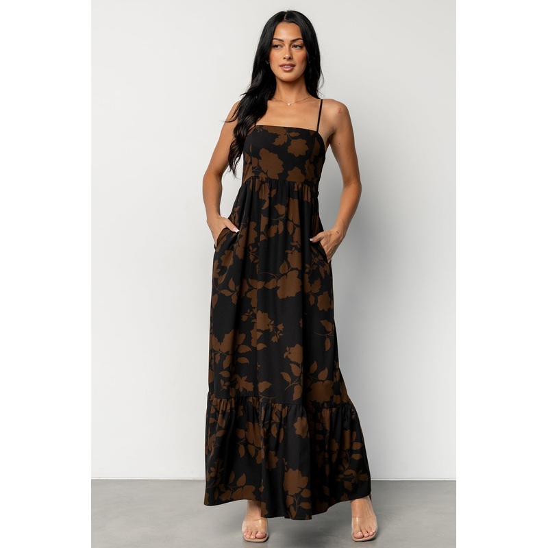 Regan Tank Maxi Dress | Espresso Print