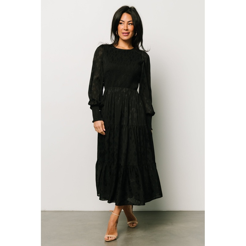 Stockholm Smocked Dress | Black