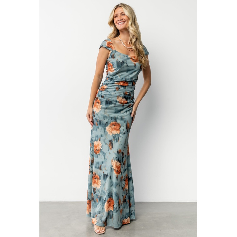 Amelia Tank Maxi Dress | Vintage Teal + Rust