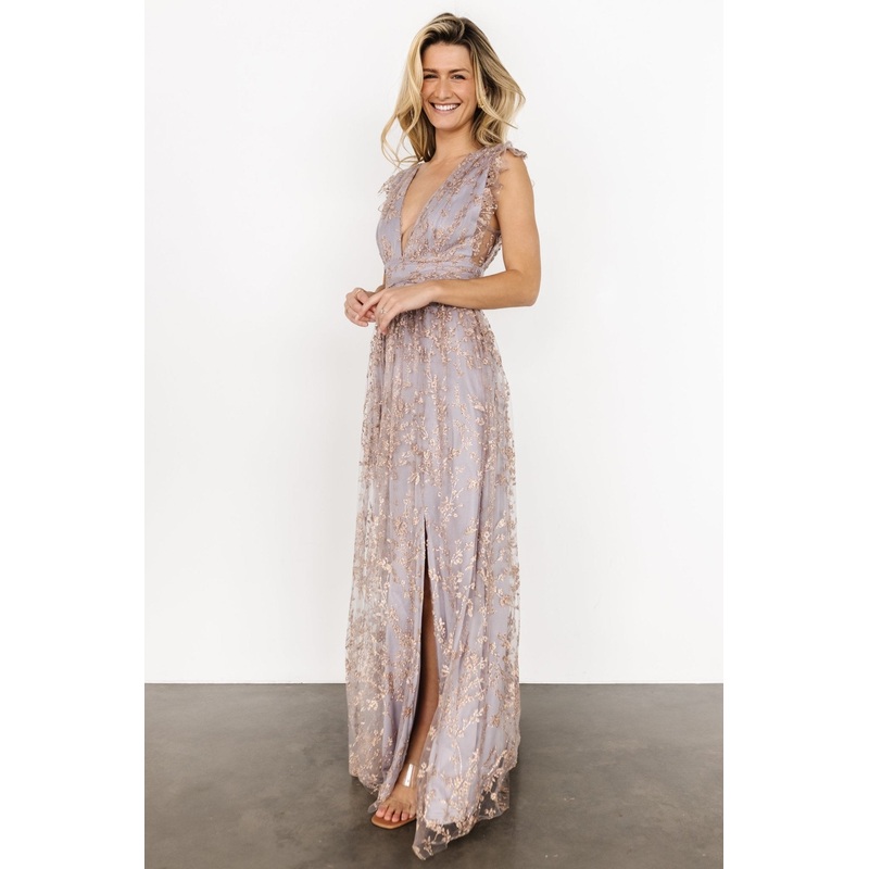 Arlene Shimmer Gown | Dusty Lilac + Rose