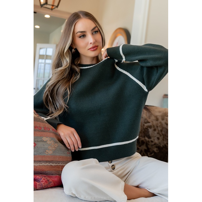 Ava Knit Sweater | Dark Green|XS|S|M|L|XL|1XL|2XL|3XL