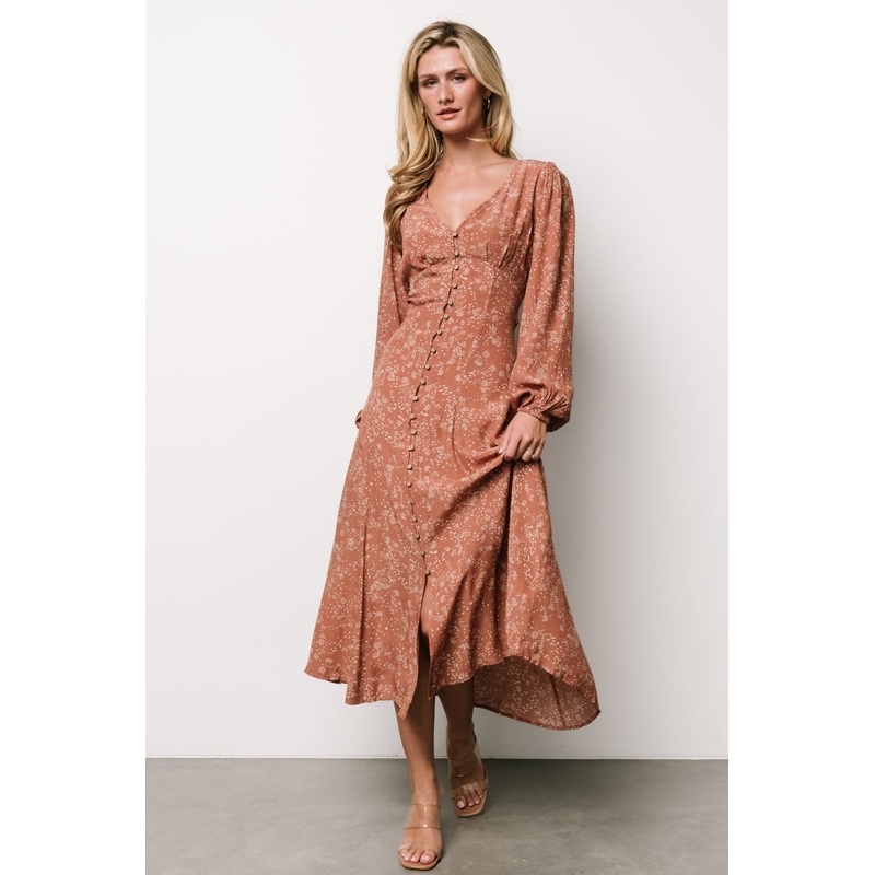 Claudine Maxi Dress | Dusty Clay Print