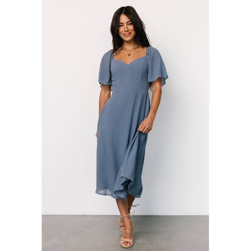 Colette Sweetheart Midi Dress | Whisper Blue