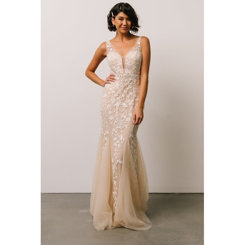 Fleurette Bridal Gown | Beige + Ivory