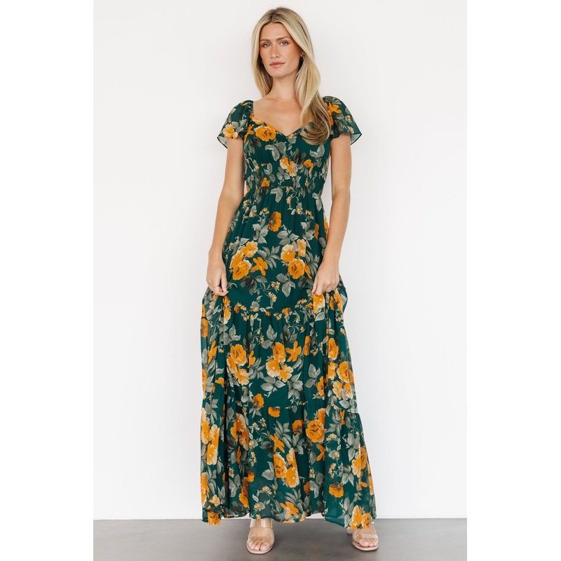 Genevive Maxi Dress | Deep Topaz Floral