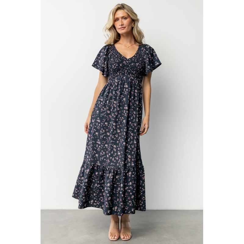 Jerah Smocked Dress | Midnight Floral