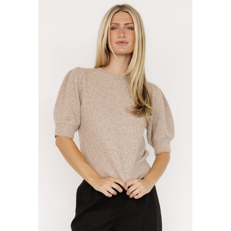Keira Sweater Top | Latte|S|M|L|XL