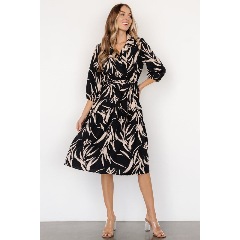 Riverside Midi Dress | Navy + Taupe